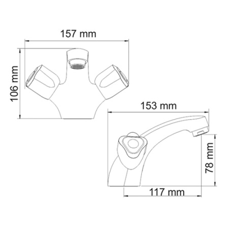 смеситель для раковины wasserkraft amper 2903 цвет хром