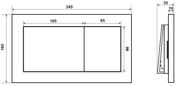 кнопка смыва timo reko fp-004 хром