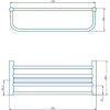 полка для полотенец haiba hb8424-4 цвет бронза