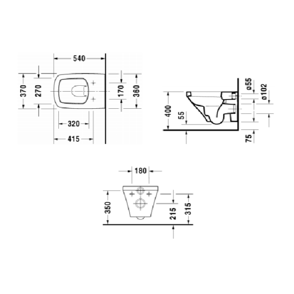 унитаз подвесной duravit durastyle 45520900a1 с сиденьем с микролифтом, цвет: белый