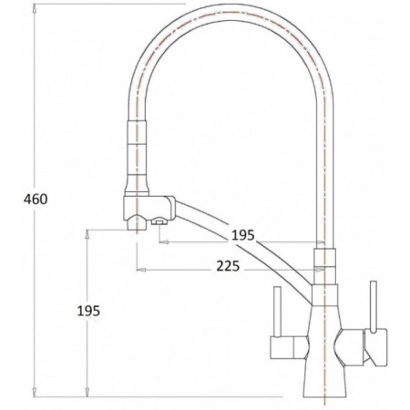 смеситель для кухни zorg sanitary zr 338-6 yf