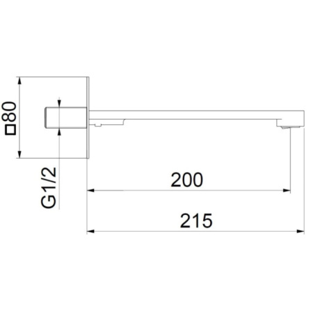 излив для ванны 200 мм webert one-x ac1073015