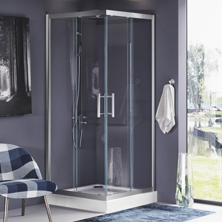 душевой уголок aquanet delta cube npe1142 00183212 90x90, прозрачное стекло