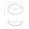 раковина накладная nt bagno milano nt401, 60х40х15,5 см