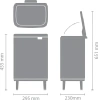 мусорное ведро brabantia bo hi 227264 12 л, матовая сталь