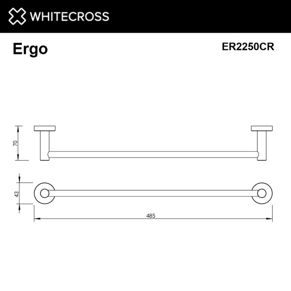 Полотенцедержатель 45 см Ergo ER2250CR хром