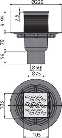 душевой трап alcaplast apv202