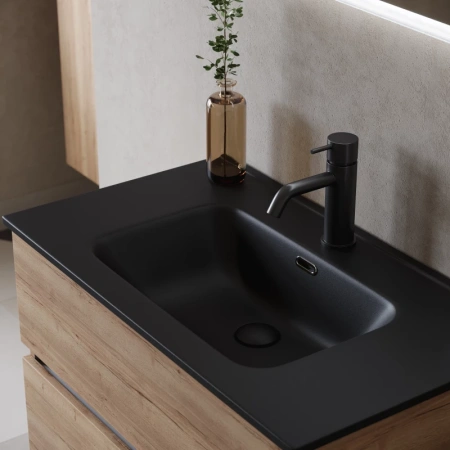 тумба под раковину sancos urban 790х450х550, c двумя ящиками, дуб галифакс натуральный, арт. ur80eg
