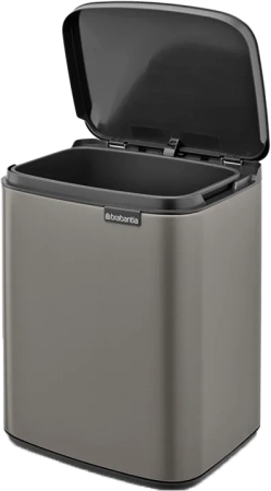 мусорное ведро brabantia bo 222924 7 л, платиновое