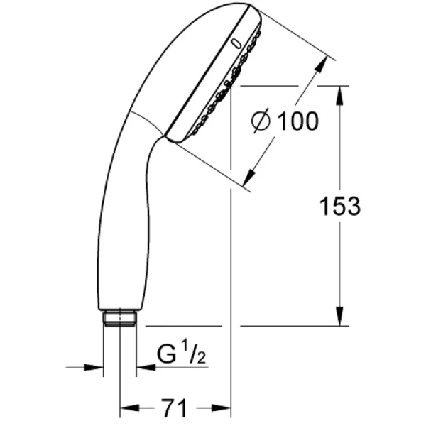 ручной душ 100 мм grohe new tempesta 28421002