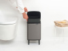 мусорное ведро brabantia bo hi 227202 7 л, платиновое