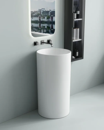 раковина santiline sl-4014 белая глянцевая