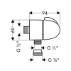 шланговое подключение hansgrohe fixfit stop 27452000