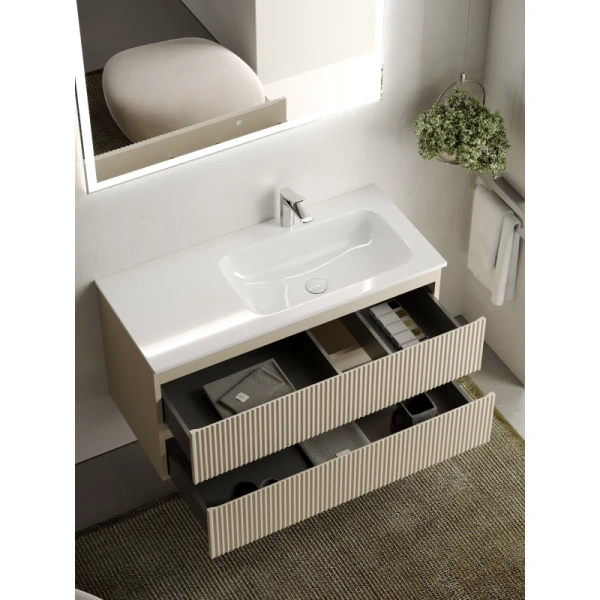 тумба под раковину sancos snob r 100 r snr100rce подвесная beige soft