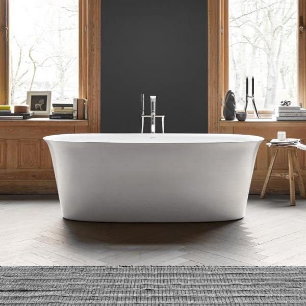 акриловая ванна duravit white tulip #700468 160x80 см, цвет белый