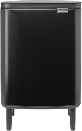 мусорное ведро brabantia bo hi 227226 12 л, матовое черное