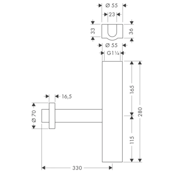 сифон для раковины hansgrohe flowstar 52100000