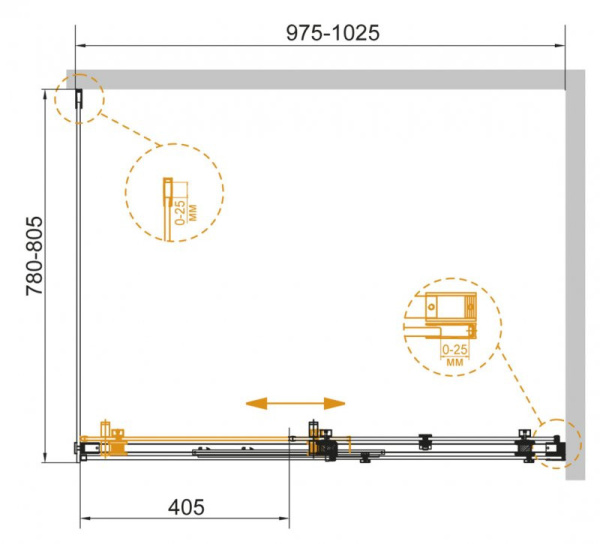 душевой уголок 100x80 cezares stylus-soft-ah-1-100/80-c-cr прозрачное