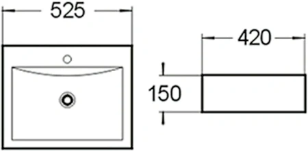 раковина 53x42 см santiline sl-1005