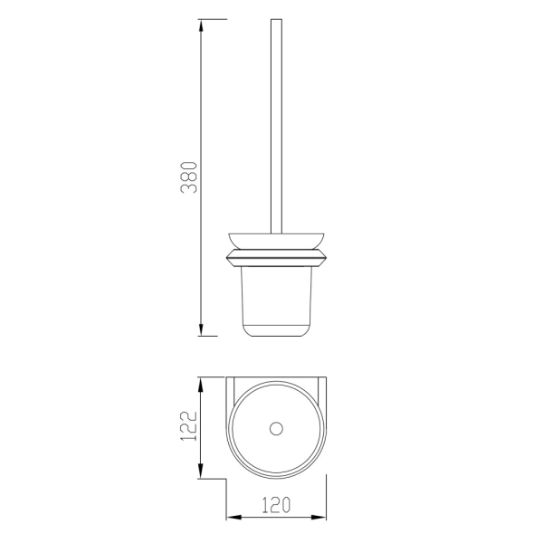 Ёршик для унитаза Abber Nord AA1532 подвесной, хром