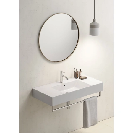 раковина gsi kube x 9451111 подвесная, 100x47 см, bianco lucido (белый глянец)