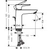 смеситель для раковины с донным клапаном hansgrohe talis e 71710700