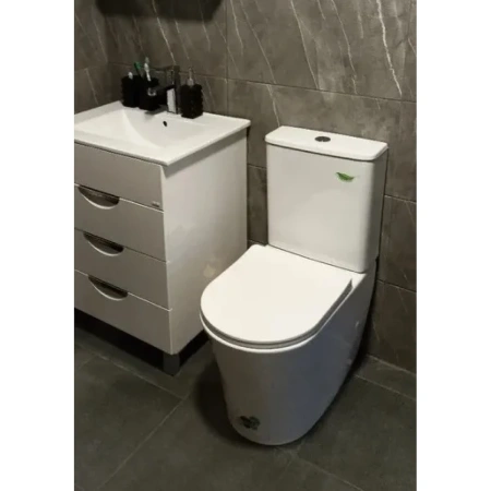 унитаз-компакт ceruttispa adige ct9243 безободковый, с сиденьем микролифт, белый матовый