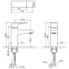 смеситель для раковины с донным клапаном excellent platania arax.7001cr