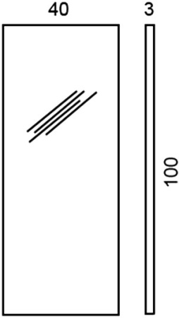 Зеркало Colombo Design Fashion Mirrors B2040 100x40 в раме