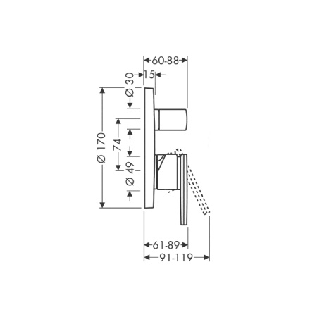 смеситель для ванны axor citterio 39455000