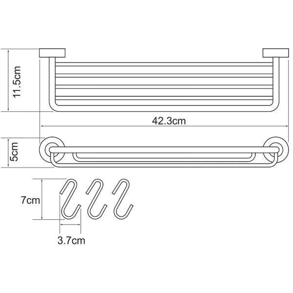 Полка корзина WasserKRAFT Donau K-9415 цвет хром