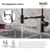 смеситель для кухни iddis grange grablfli05 черный матовый с гибким изливом