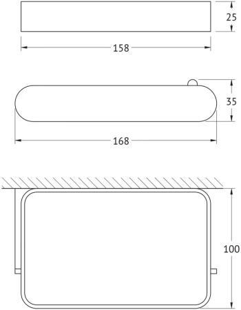 держатель туалетной бумаги artwelle schwarz 7726 с полкой, черный
