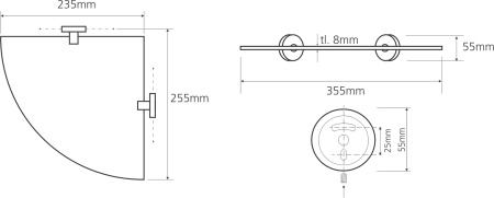 полка стеклянная bemeta omega 104102012