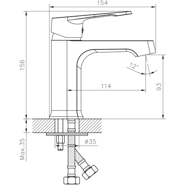 смеситель для раковины decoroom dr23 (dr23011)