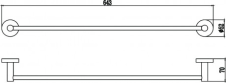 полотенцедержатель 64,3 см savol 87 s-608724