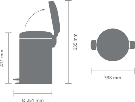 мусорное ведро brabantia newicon 113741