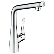 Смеситель для кухни Hansgrohe Metris Select 73810800, сталь