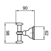 крючок webert ottocento am500401015 цвет хром