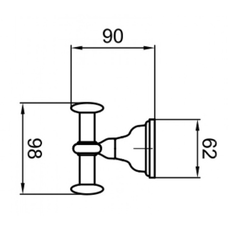 крючок webert ottocento am500401015 цвет хром