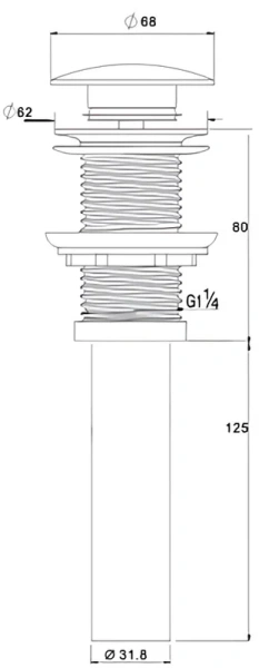 донный клапан weltwasser ww pp-n gl-cr 10000010241 клик клак хром