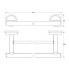 полотенцедержатель fbs luxia lux 037 двойной хром