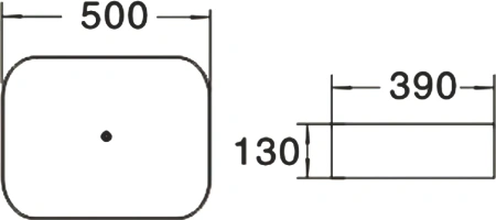 раковина 50x39 см santiline sl-1051mr