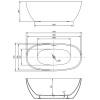 акриловая ванна 170х85 см vincea vbt-404-1700