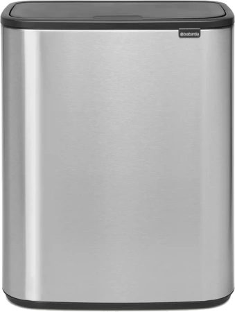 мусорное ведро brabantia bo touch bin 223082 60 л, стальное