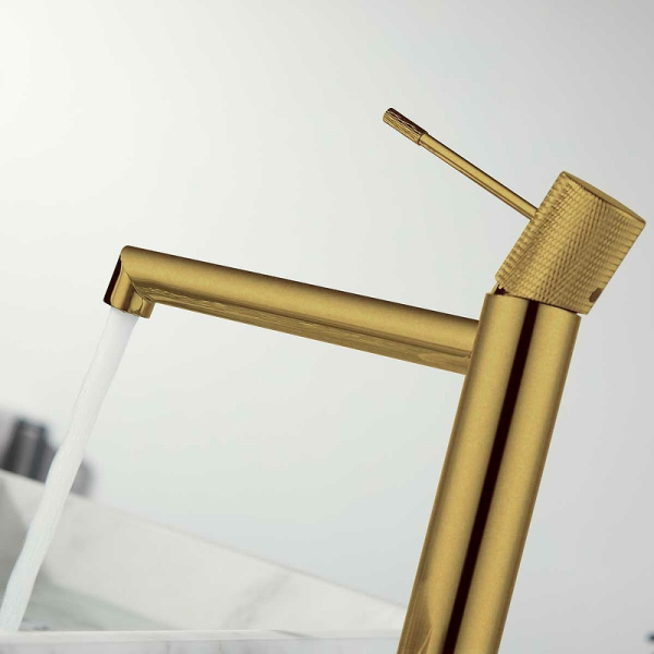 смеситель для раковины vincea desire vbf-1d2bg брашированное золото