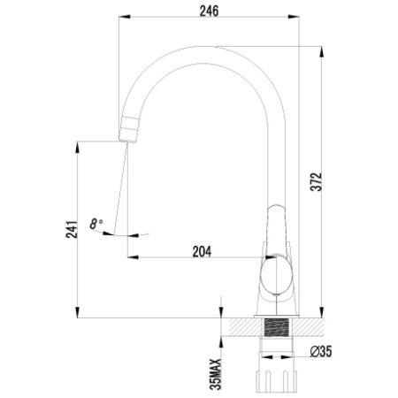 смеситель для кухни lemark atlantiss lm3255c