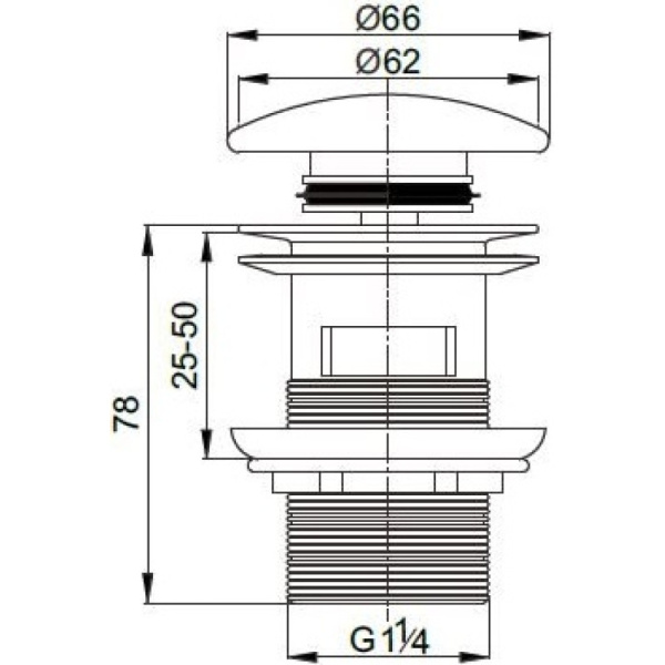 донный клапан cezares czr-sat7-bi