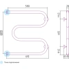 водяной полотенцесушитель сунержа м-образный 600х600 00-0007-6060 хром