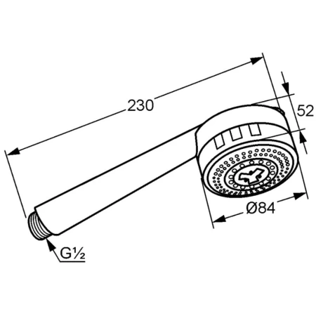 душевая лейка kludi zenta 2s 607000500